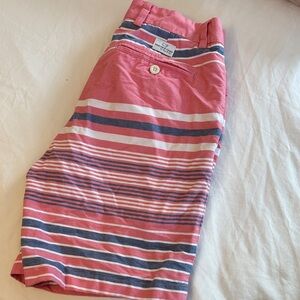 Vineyard Vines Pink and White Striped Kids Shorts